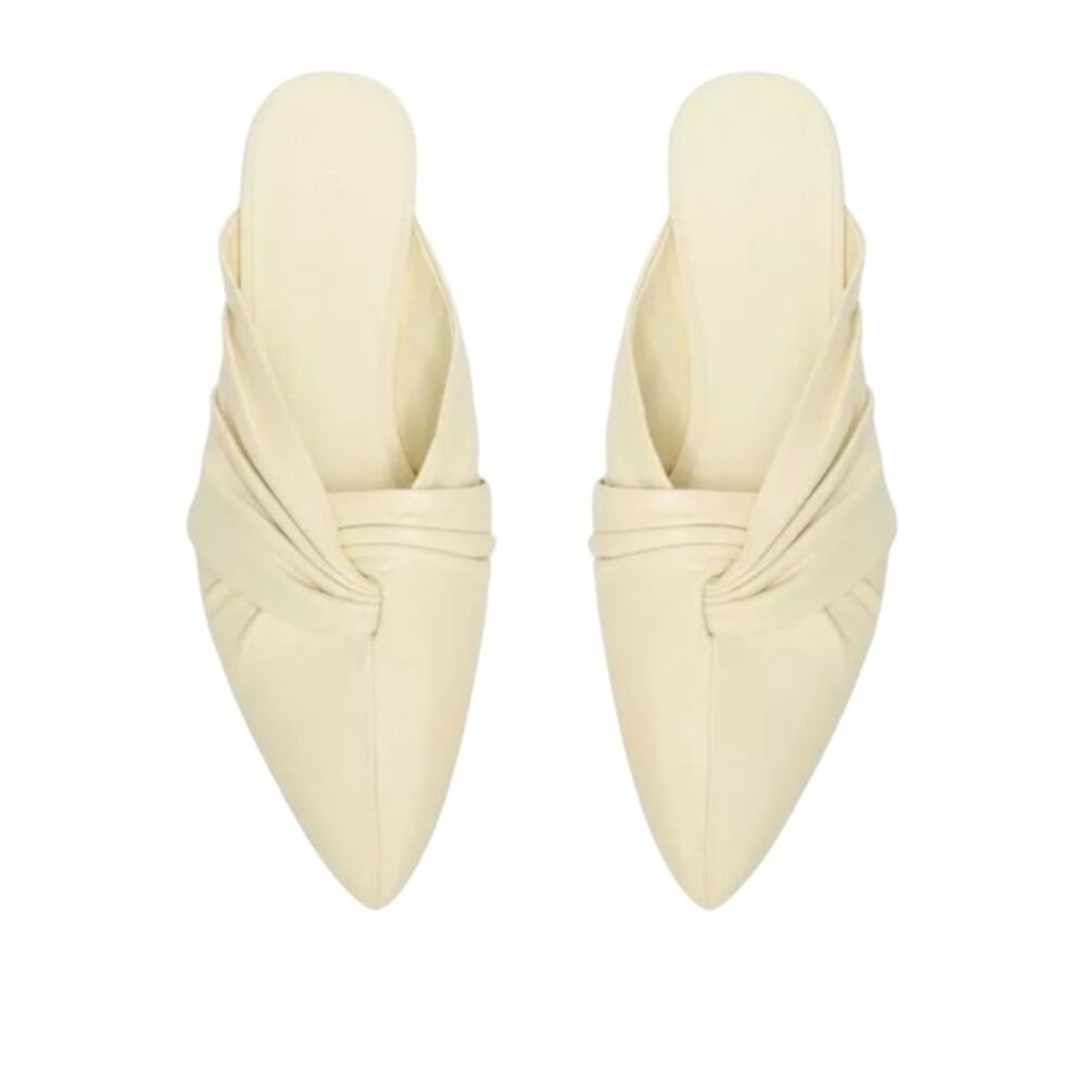 Vince Crenne Leather Slide On Mule Pale Buttery Yellow size 8